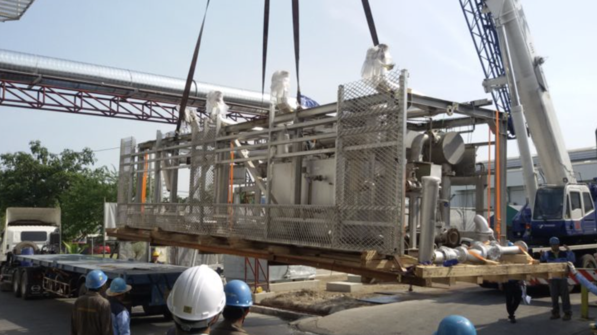 タイへの食品用機械輸送