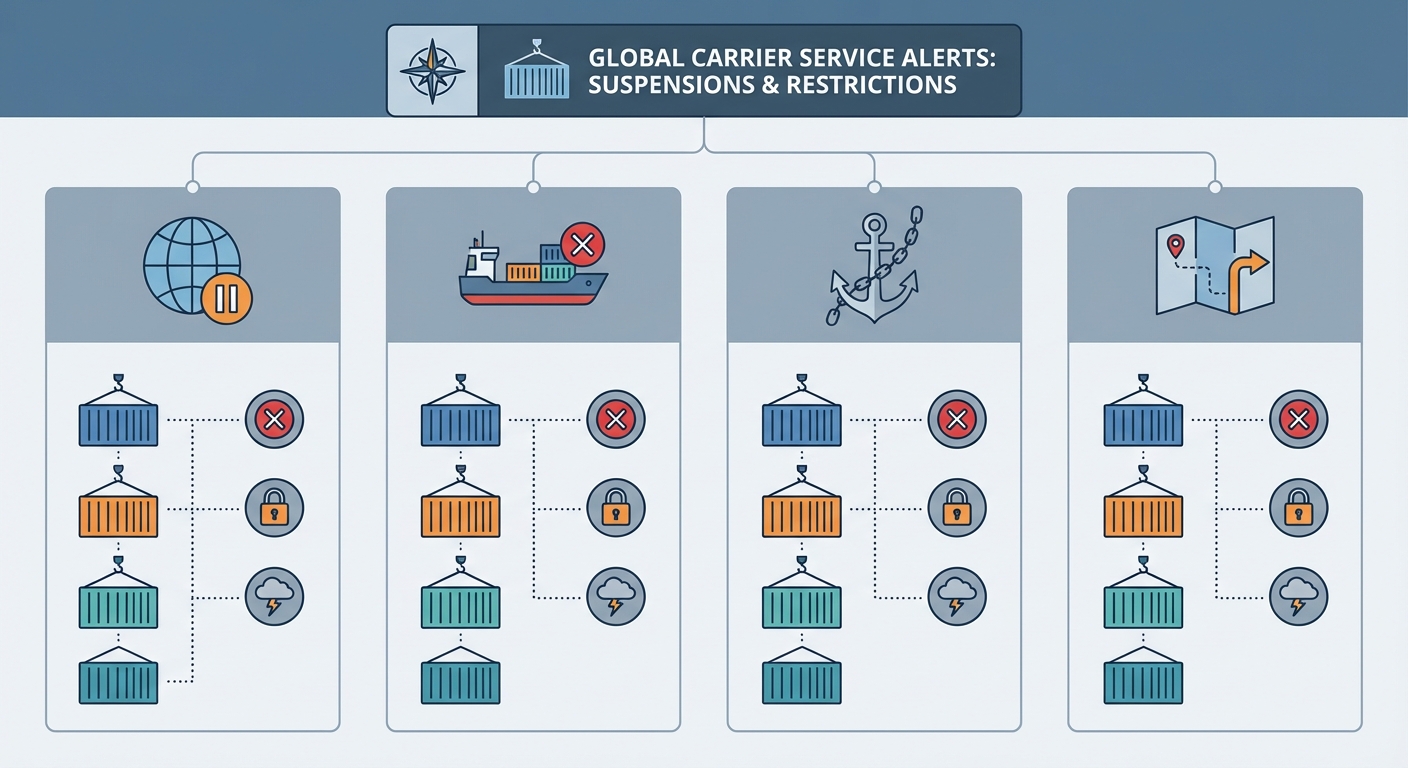 図解:主要船会社の運航停止・制限措置一覧