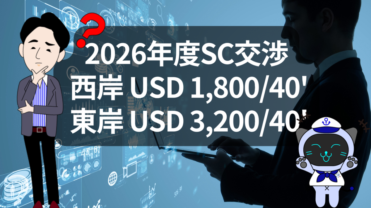北米SC交渉2026年度｜西岸$1,800・東岸$3,200の着地点 | その他